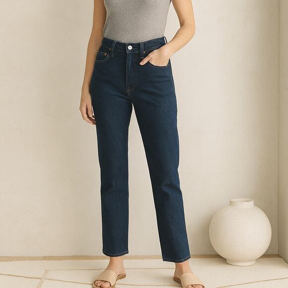 FRAME Le Original High-Rise Straight Fit Jeans in Vintage Rinse 4 NWT - Picture 1 of 11